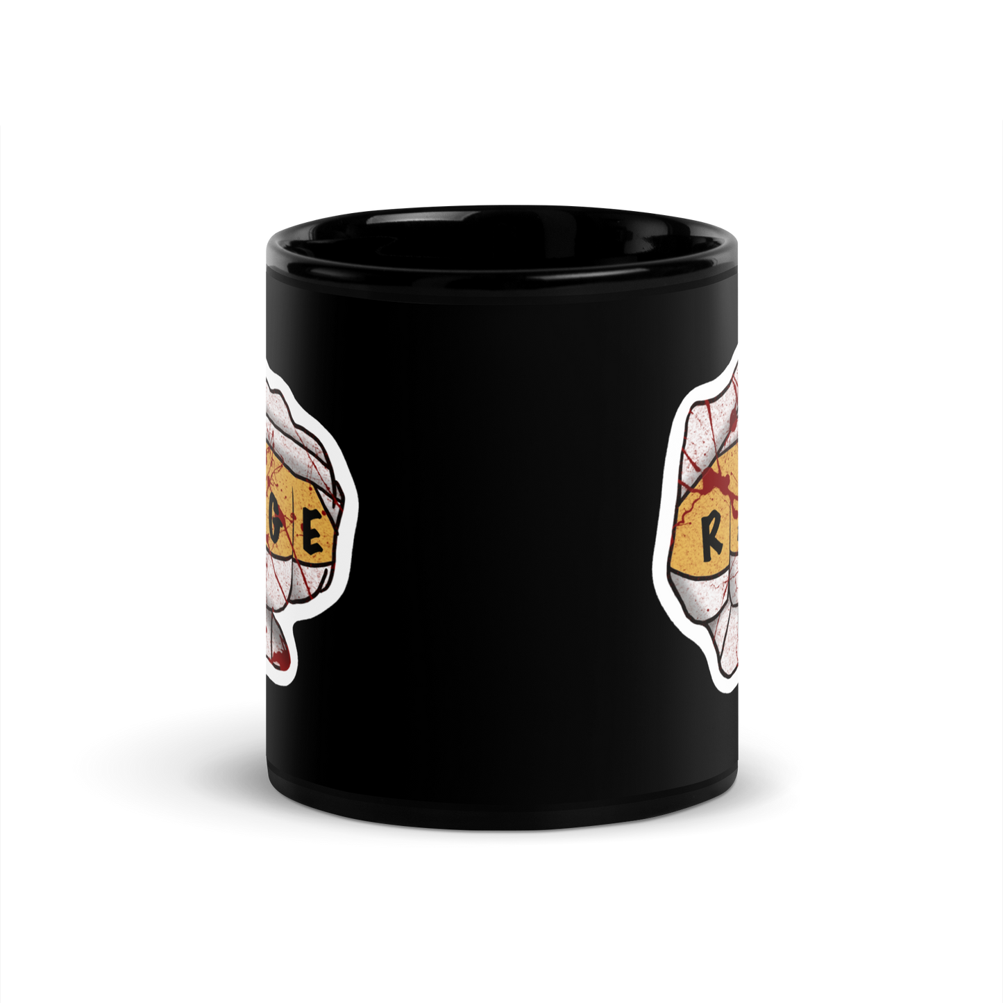 Barbarian Rage Black Glossy Mug