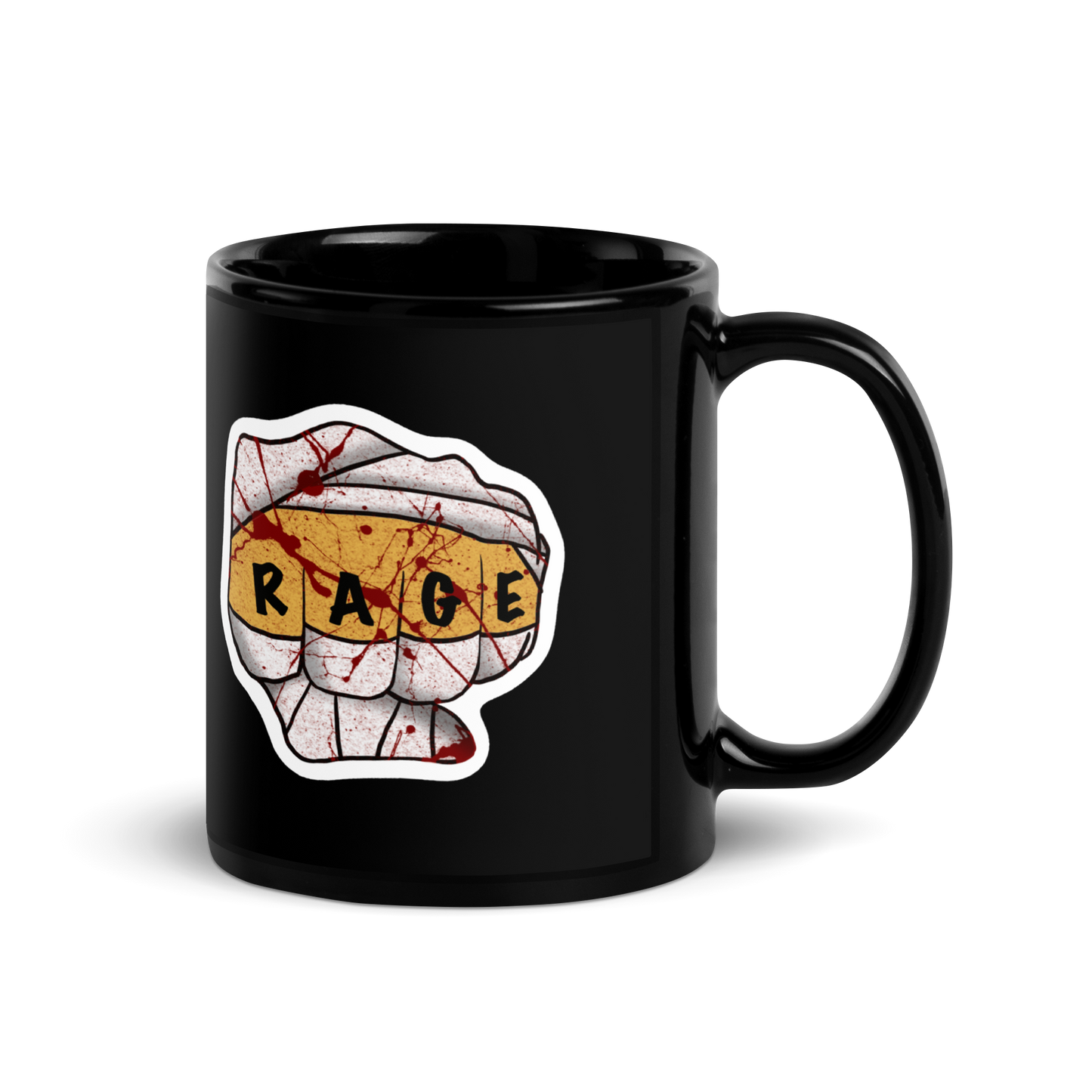 Barbarian Rage Black Glossy Mug