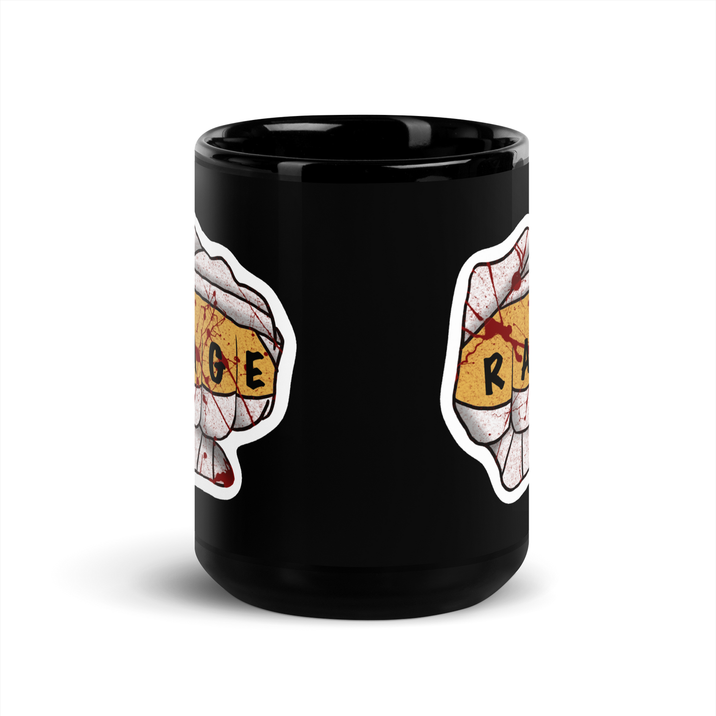 Barbarian Rage Black Glossy Mug