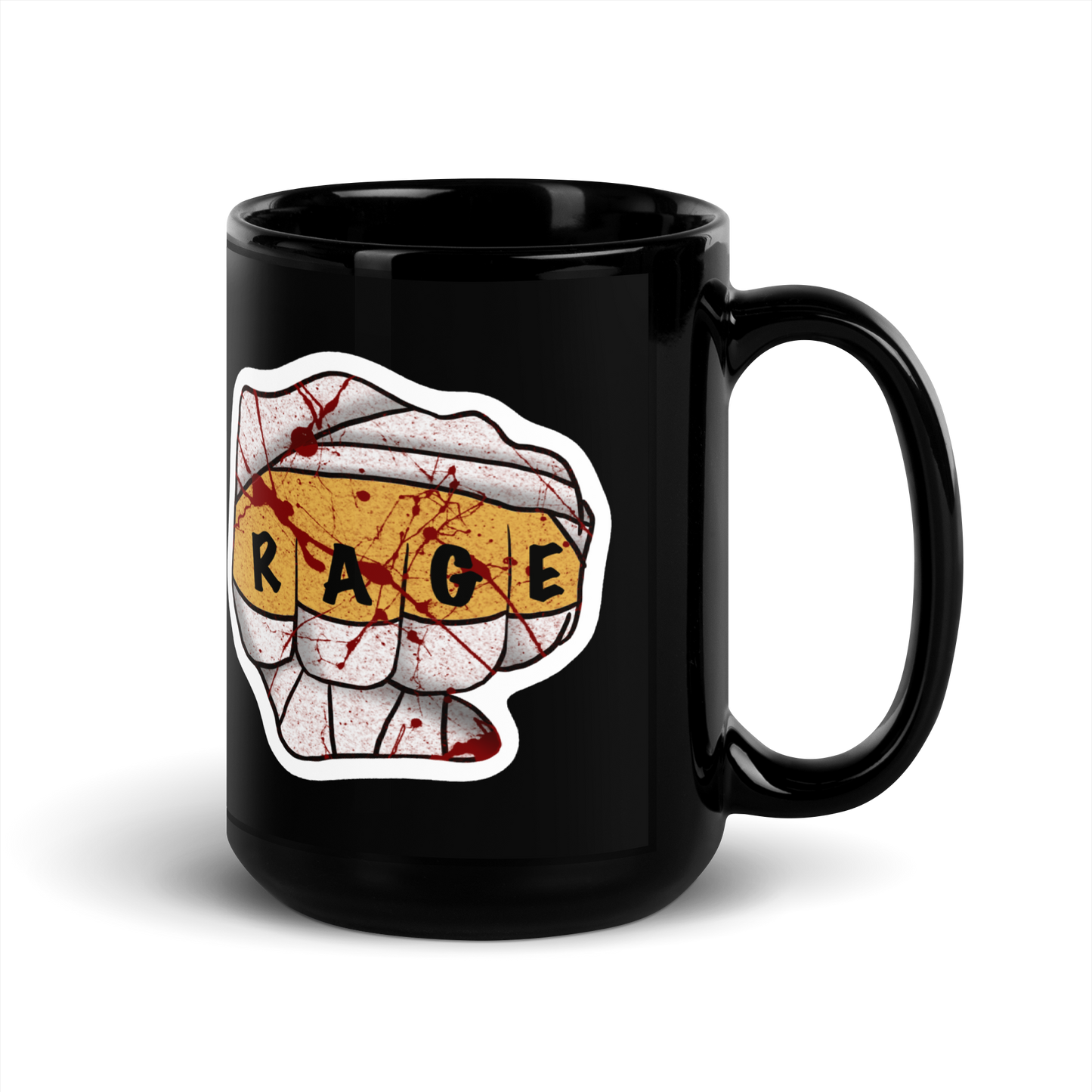 Barbarian Rage Black Glossy Mug