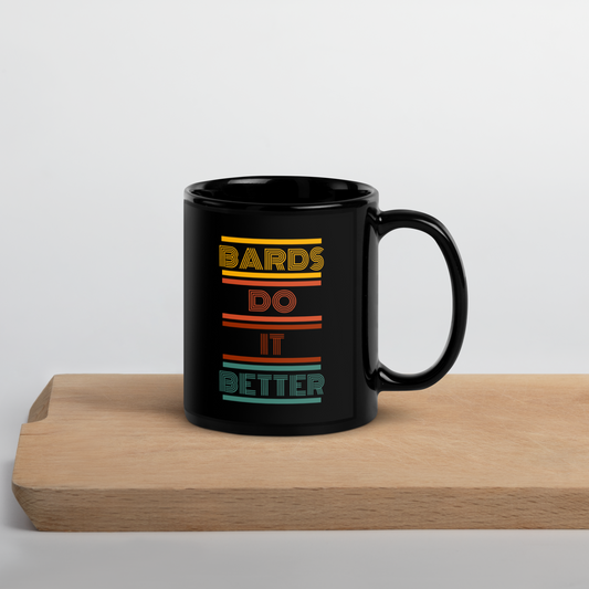 Retro Bards do it better Black Glossy Mug