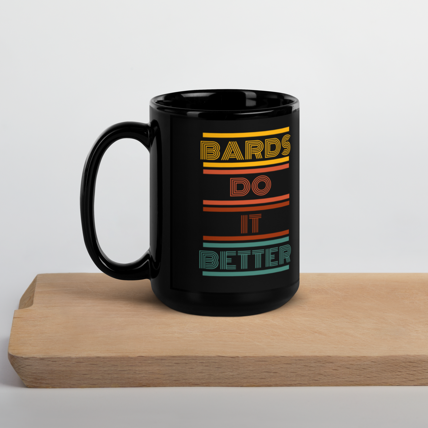 Retro Bards do it better Black Glossy Mug