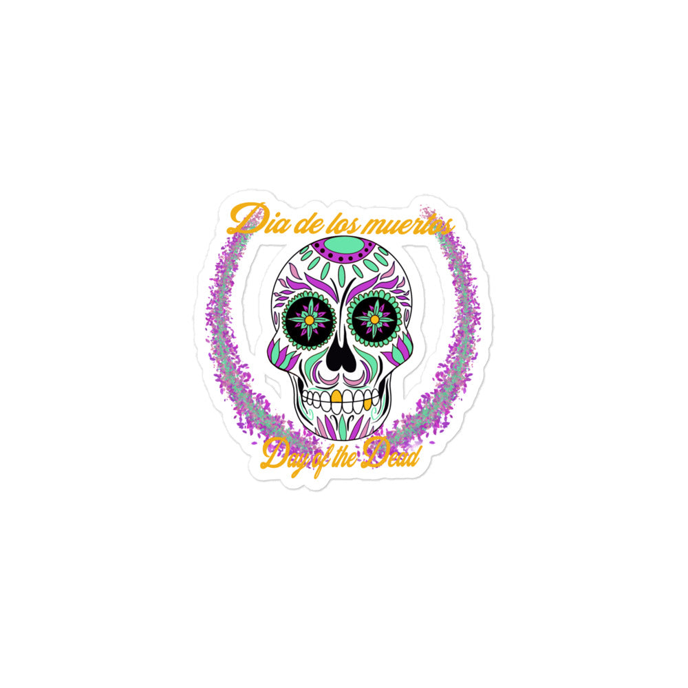 Day of the dead purple Bubble-free stickers