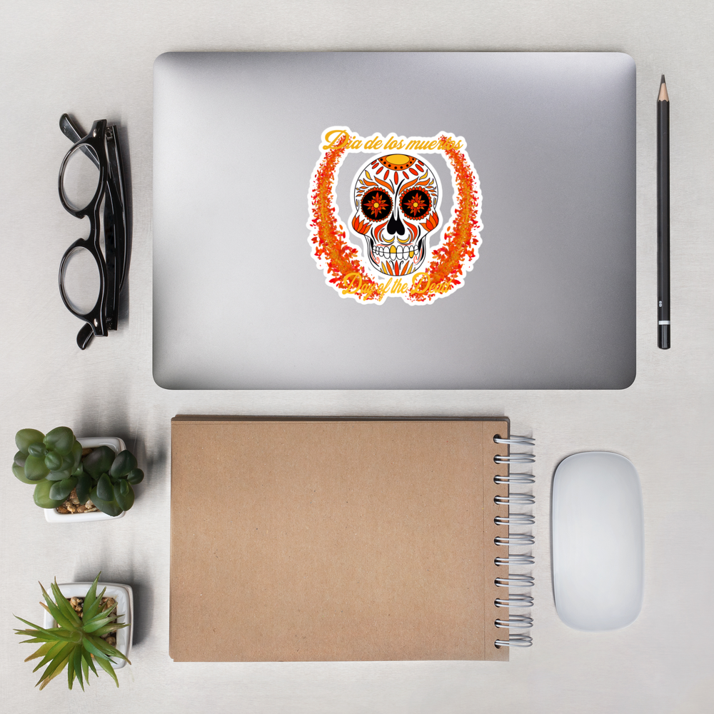 Day of the dead red Bubble-free stickers