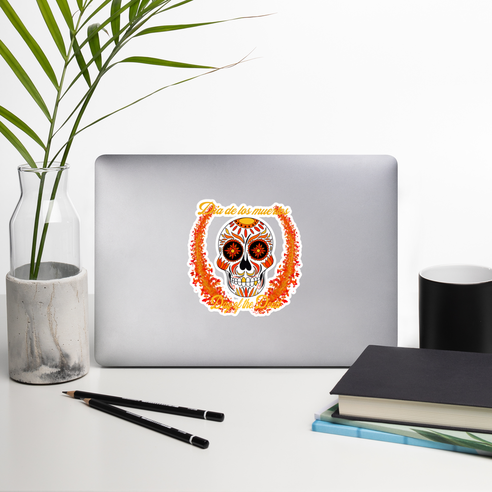 Day of the dead red Bubble-free stickers