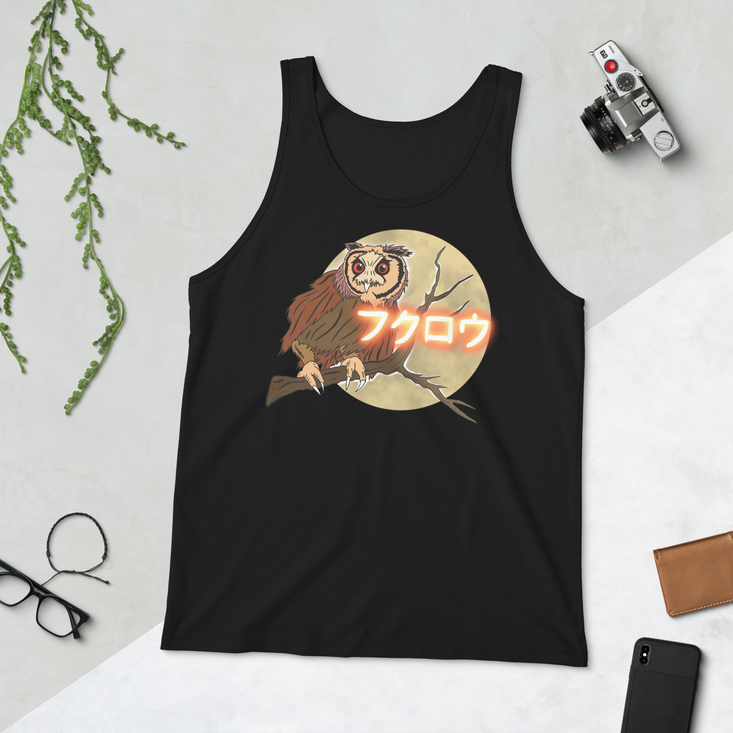 Owl “Japanese” Unisex Tank Top