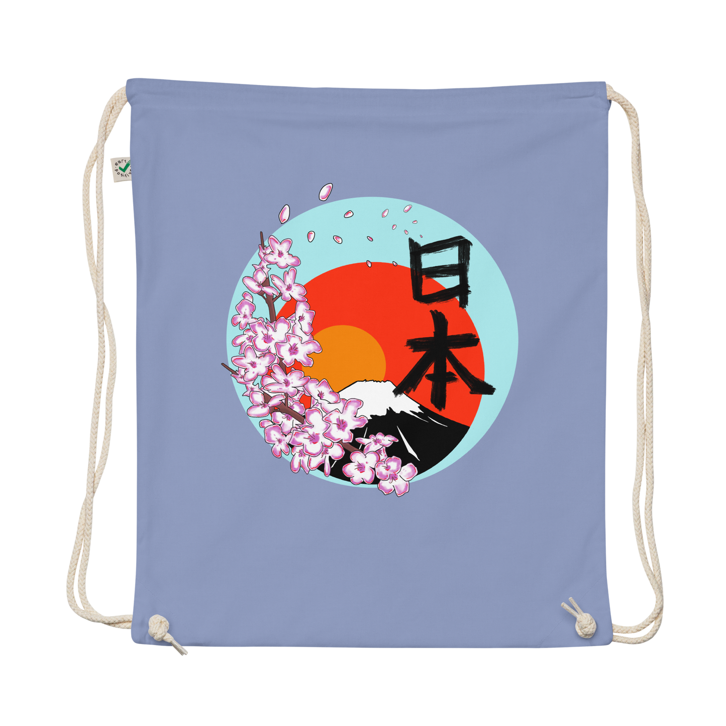 Japan MtFuji Organic cotton drawstring bag