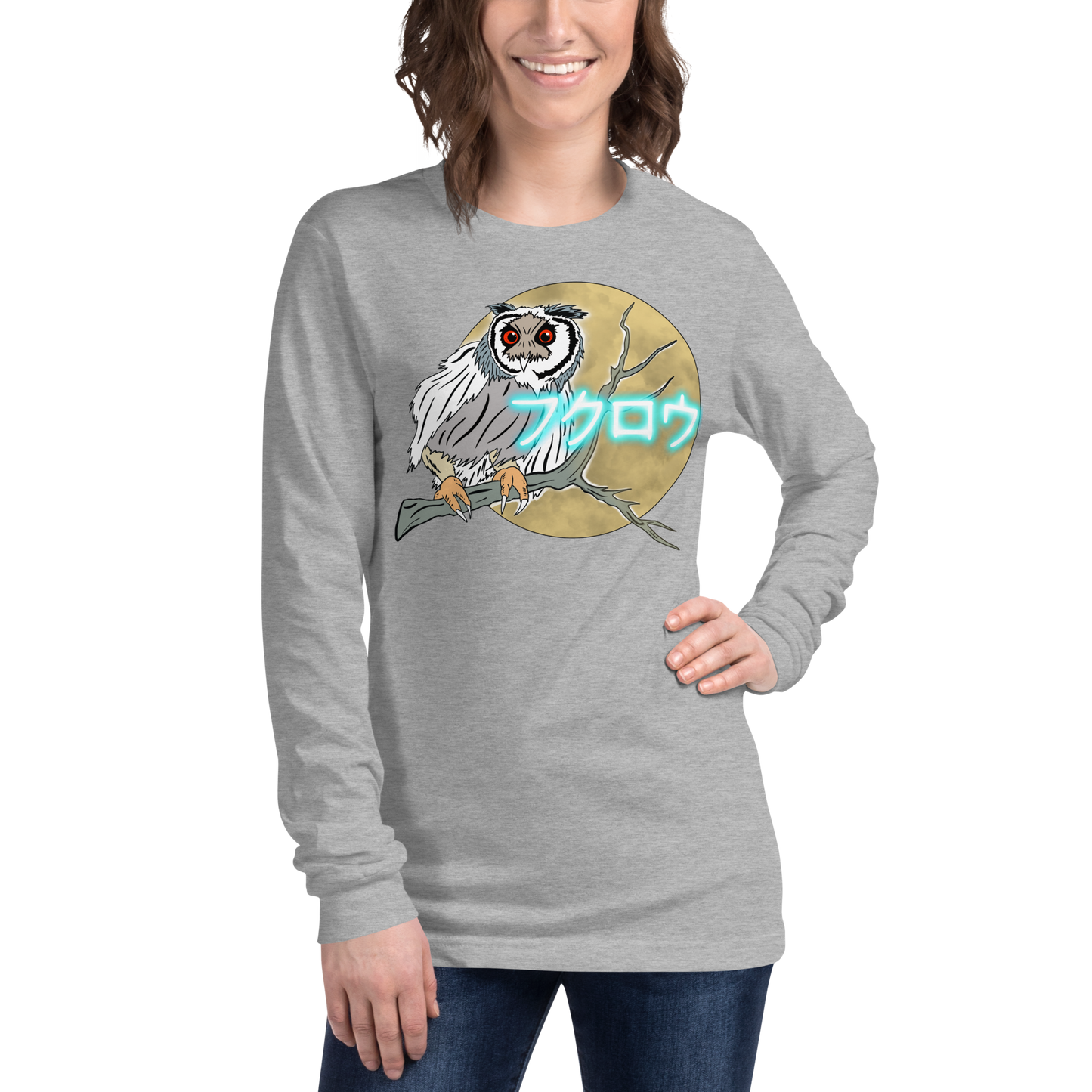 Snow owl “Japanese” Unisex Long Sleeve Tee