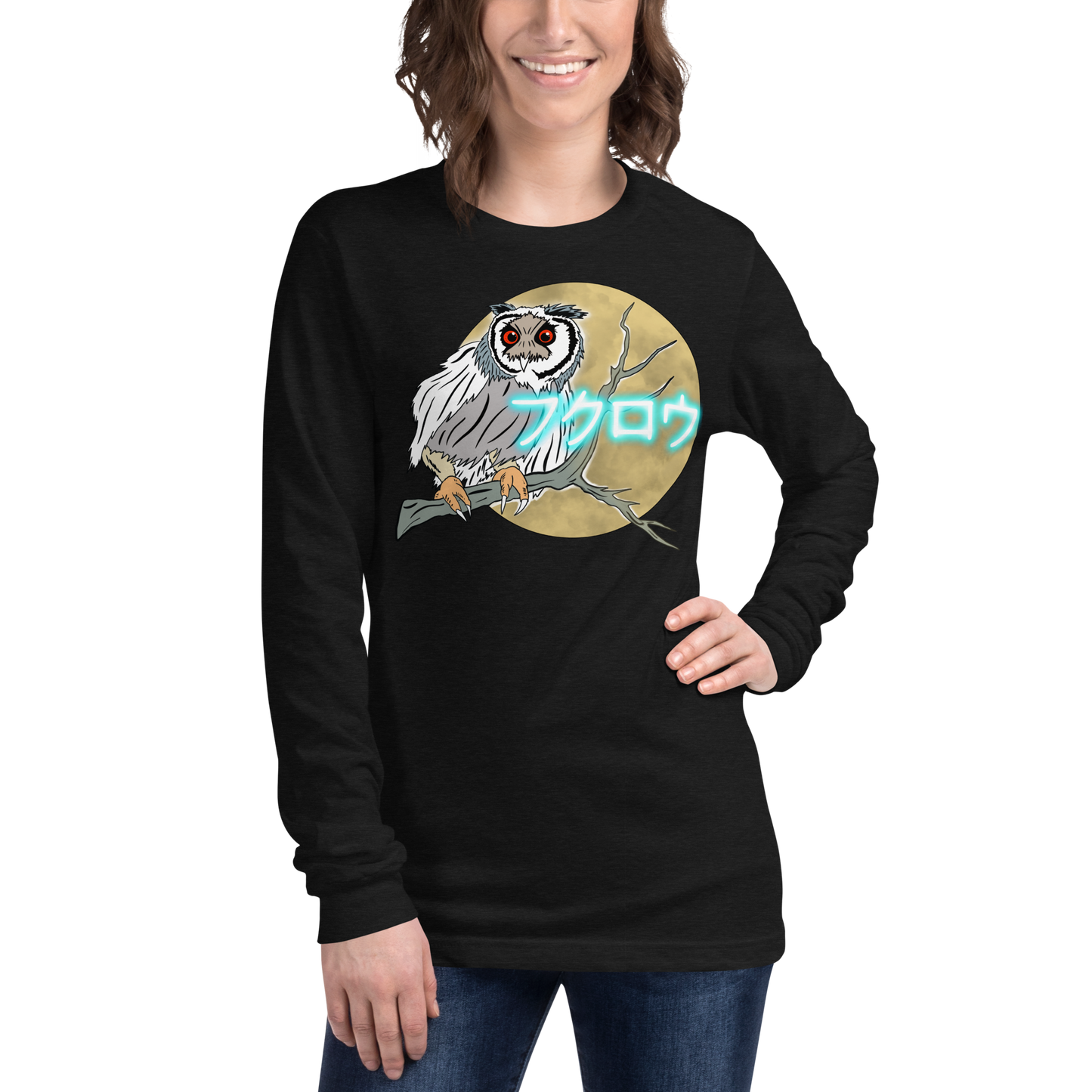 Snow owl “Japanese” Unisex Long Sleeve Tee