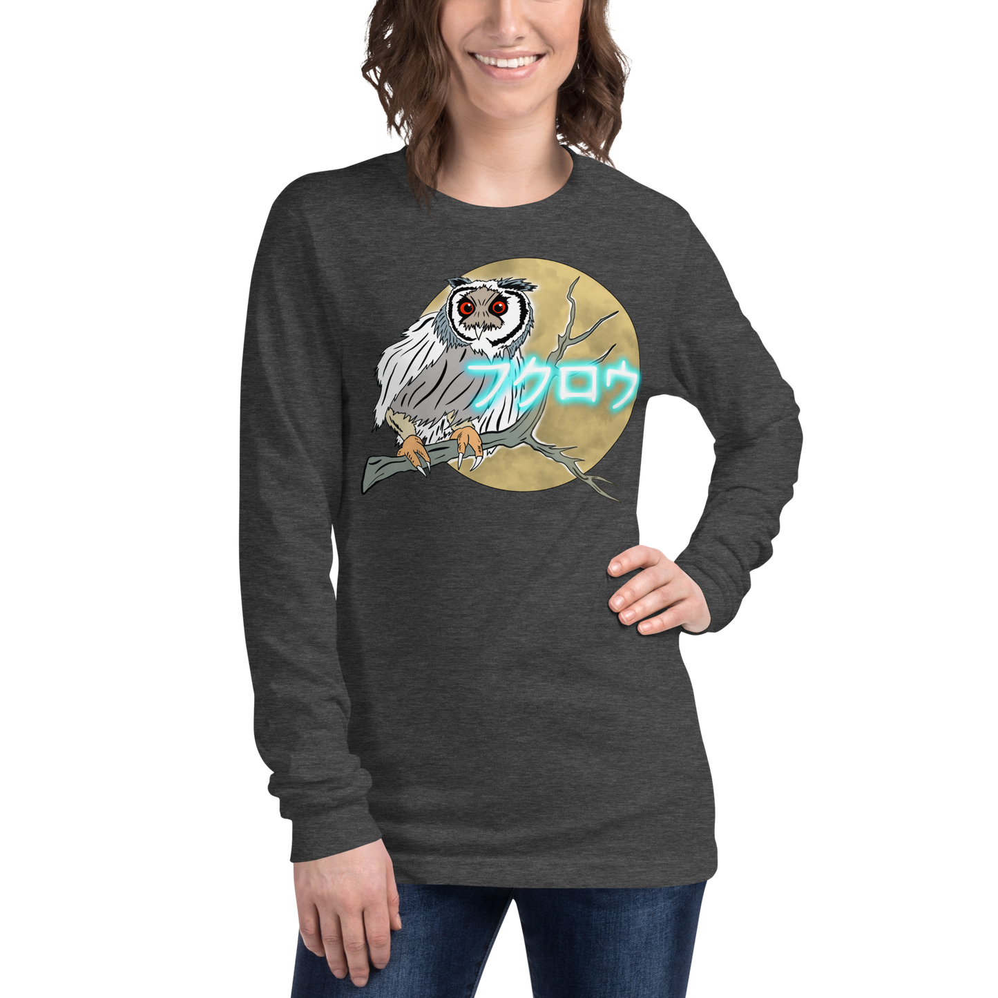 Snow owl “Japanese” Unisex Long Sleeve Tee