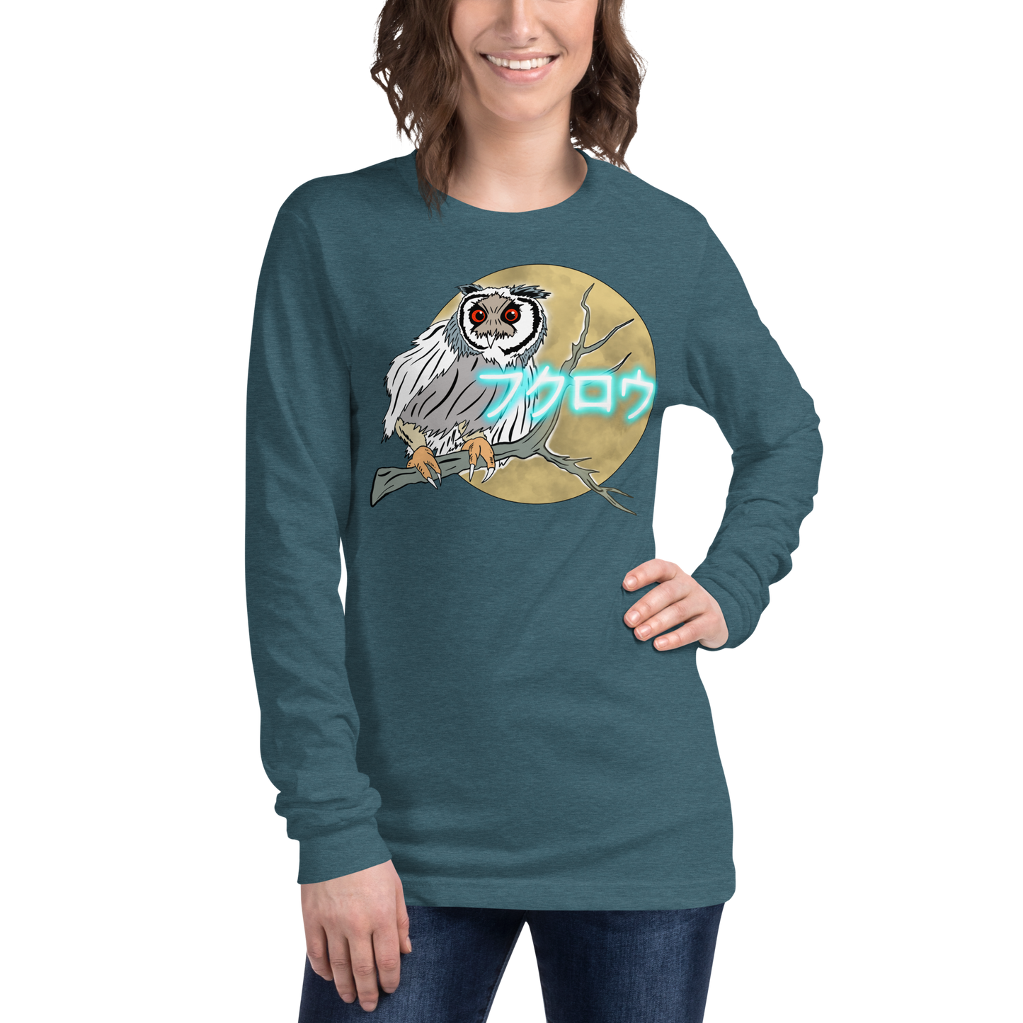 Snow owl “Japanese” Unisex Long Sleeve Tee