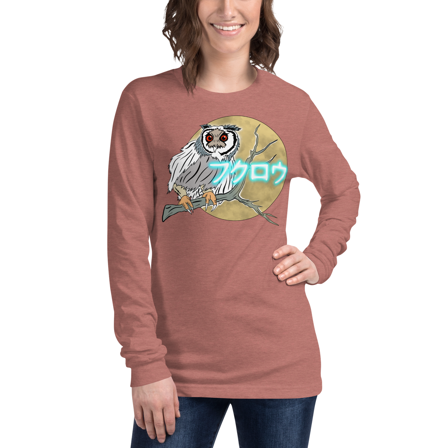 Snow owl “Japanese” Unisex Long Sleeve Tee