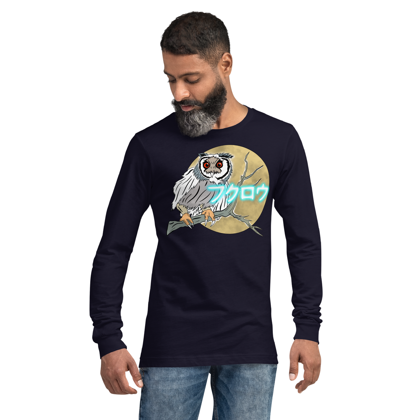 Snow owl “Japanese” Unisex Long Sleeve Tee