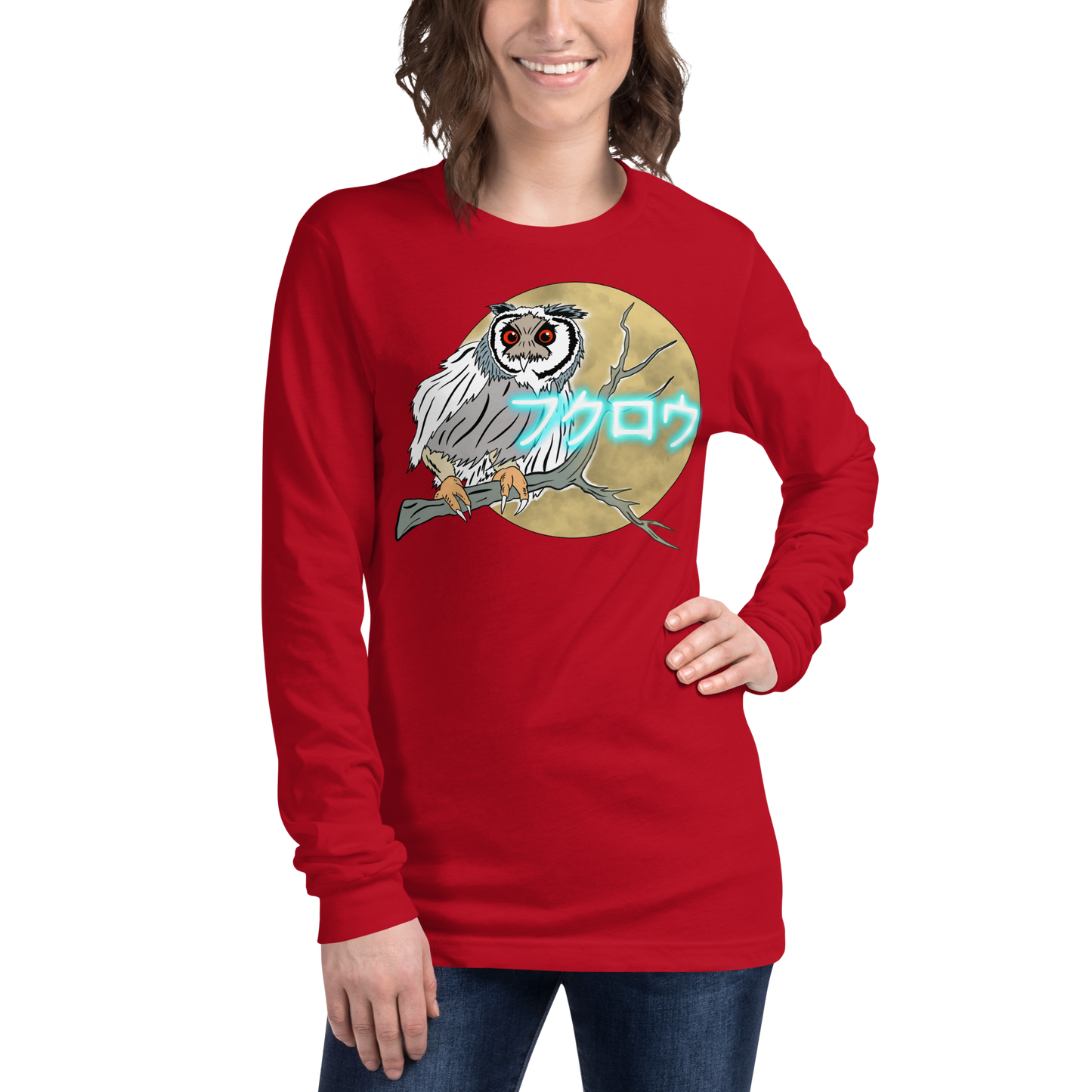 Snow owl “Japanese” Unisex Long Sleeve Tee