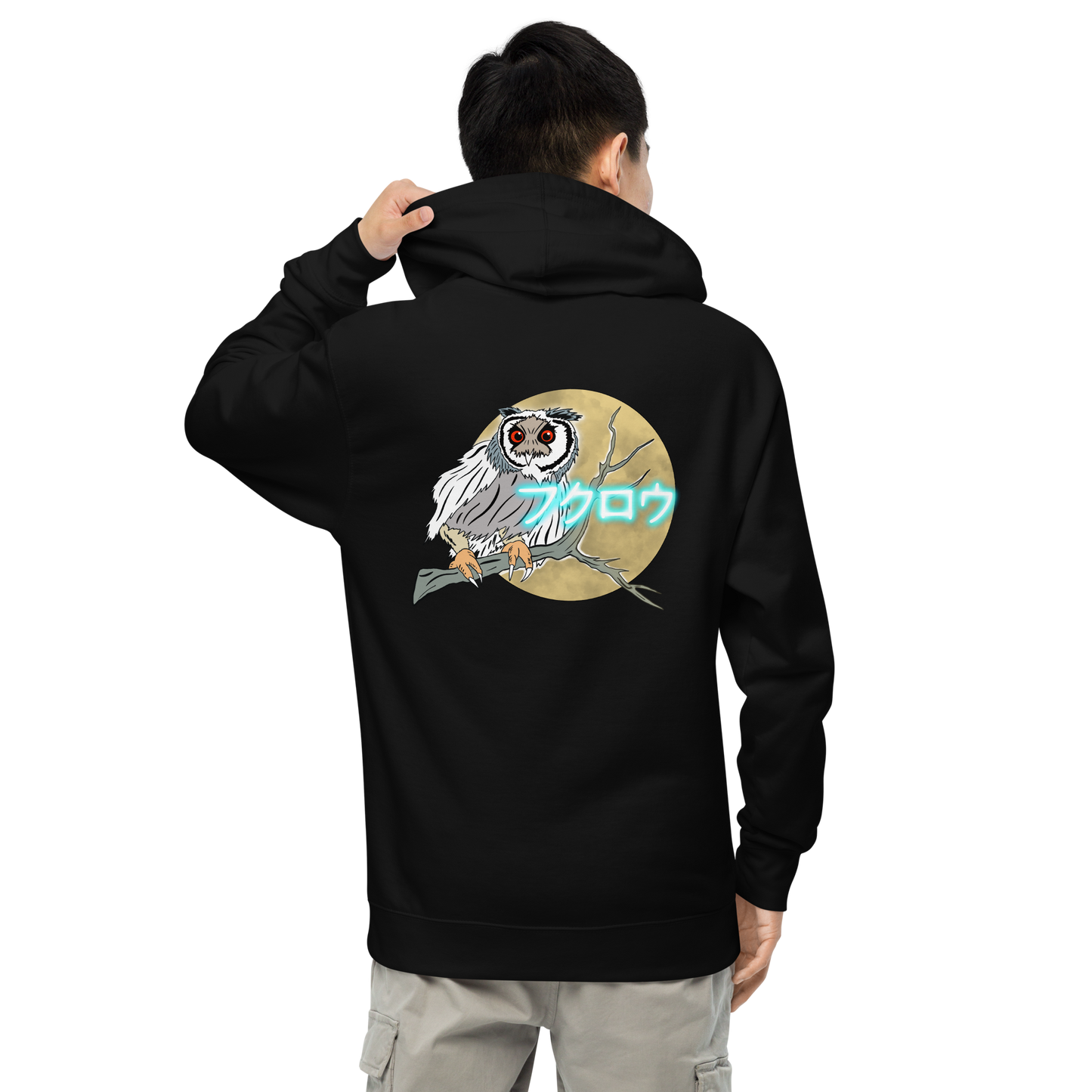 Snow Owl “Japanese” Unisex midweight hoodie