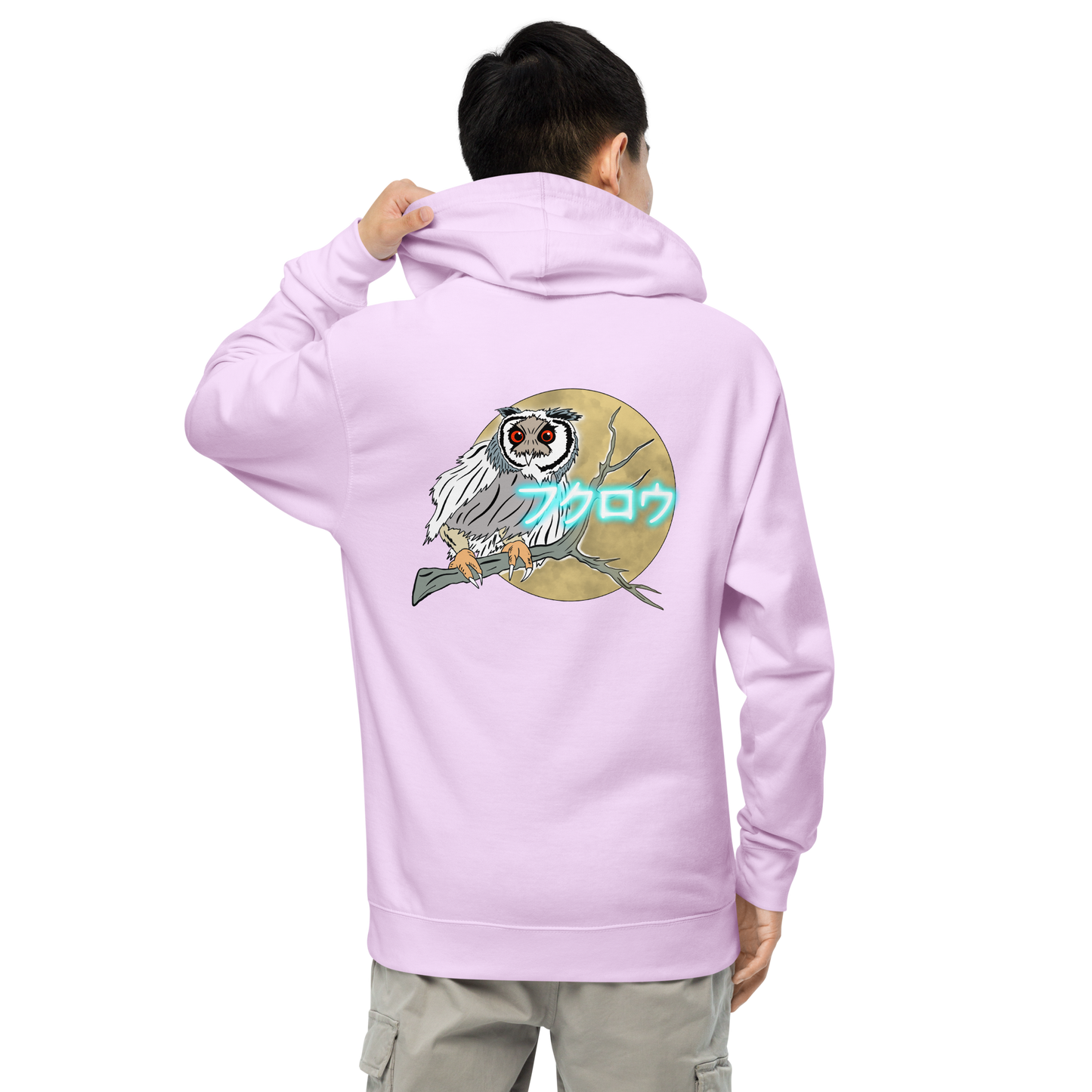 Snow Owl “Japanese” Unisex midweight hoodie