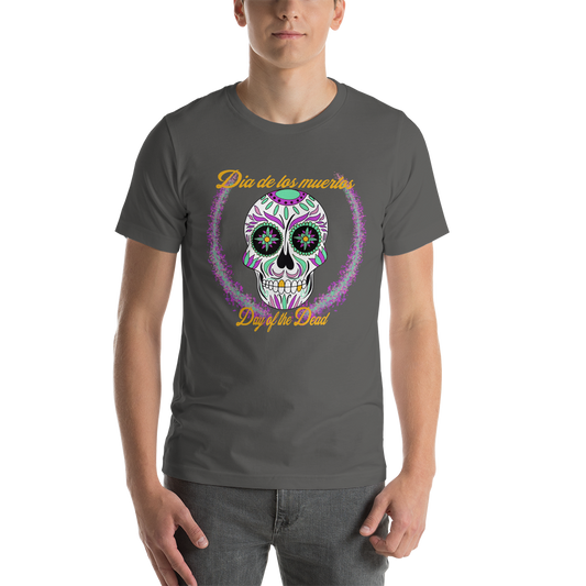 Day of the dead pink/teal Dia de los Muertos Unisex t-shirt