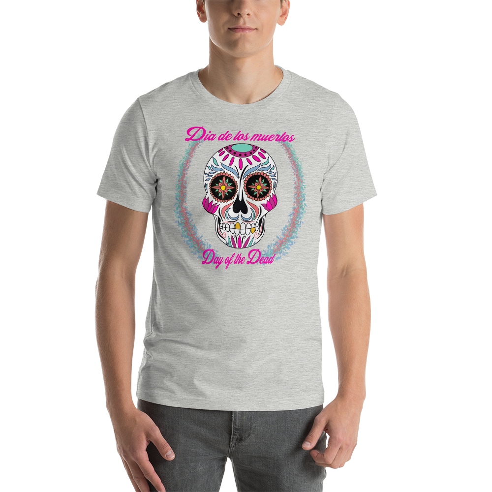 Day of the dead / Dia de los Muertos/ hot pink Unisex t-shirt