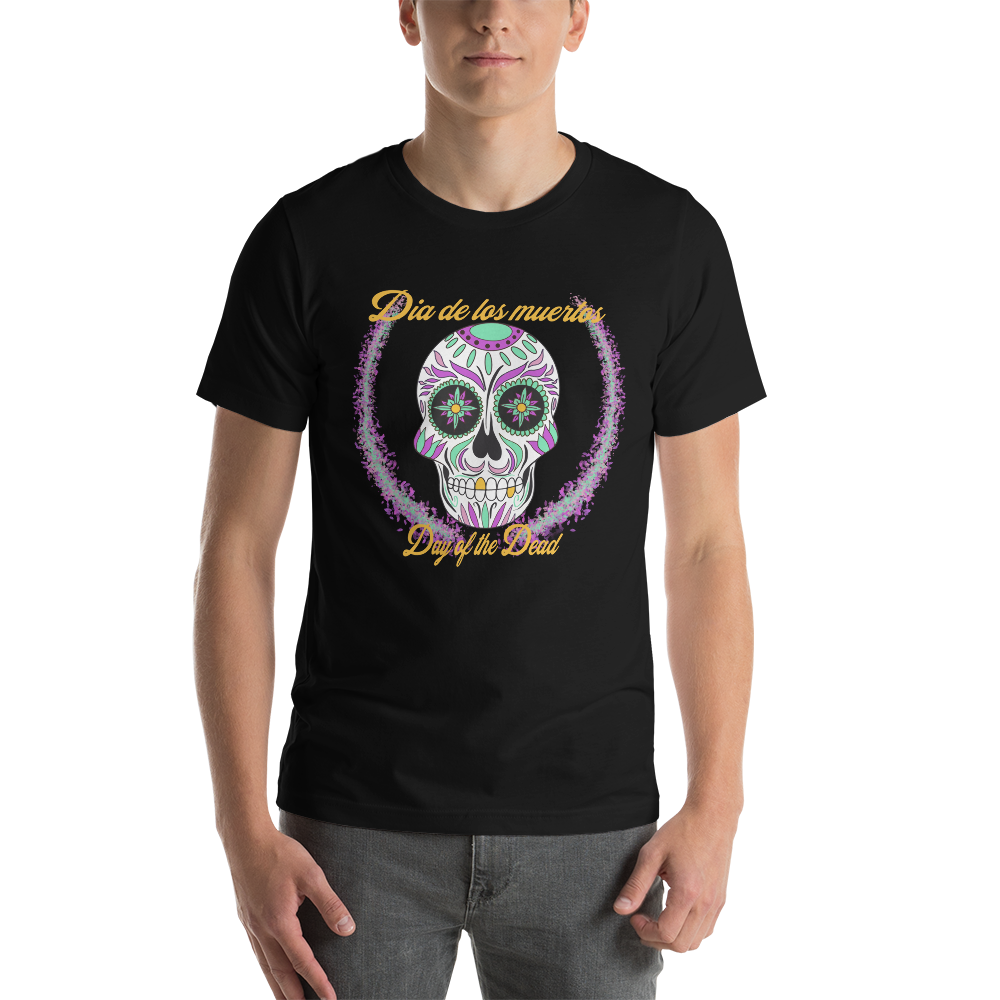 Day of the dead pink/teal Dia de los Muertos Unisex t-shirt