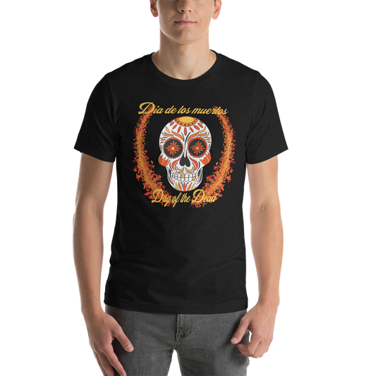 Day of the dead red/orange/yellow Unisex t-shirt