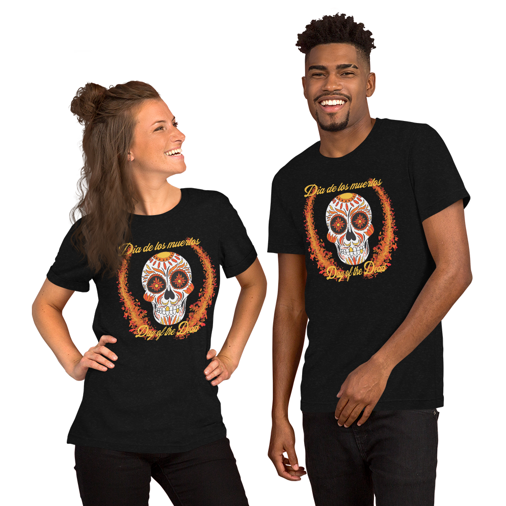 Day of the dead red/orange/yellow Unisex t-shirt