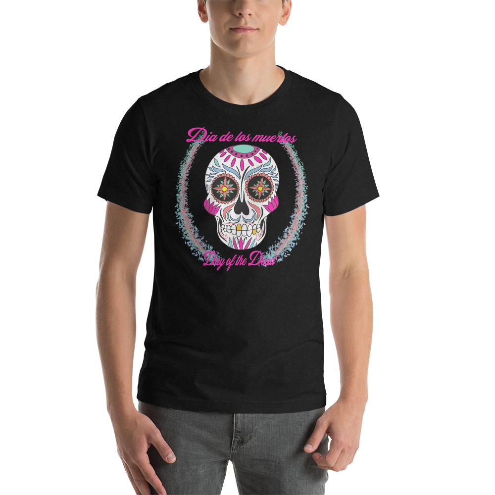 Day of the dead / Dia de los Muertos/ hot pink Unisex t-shirt