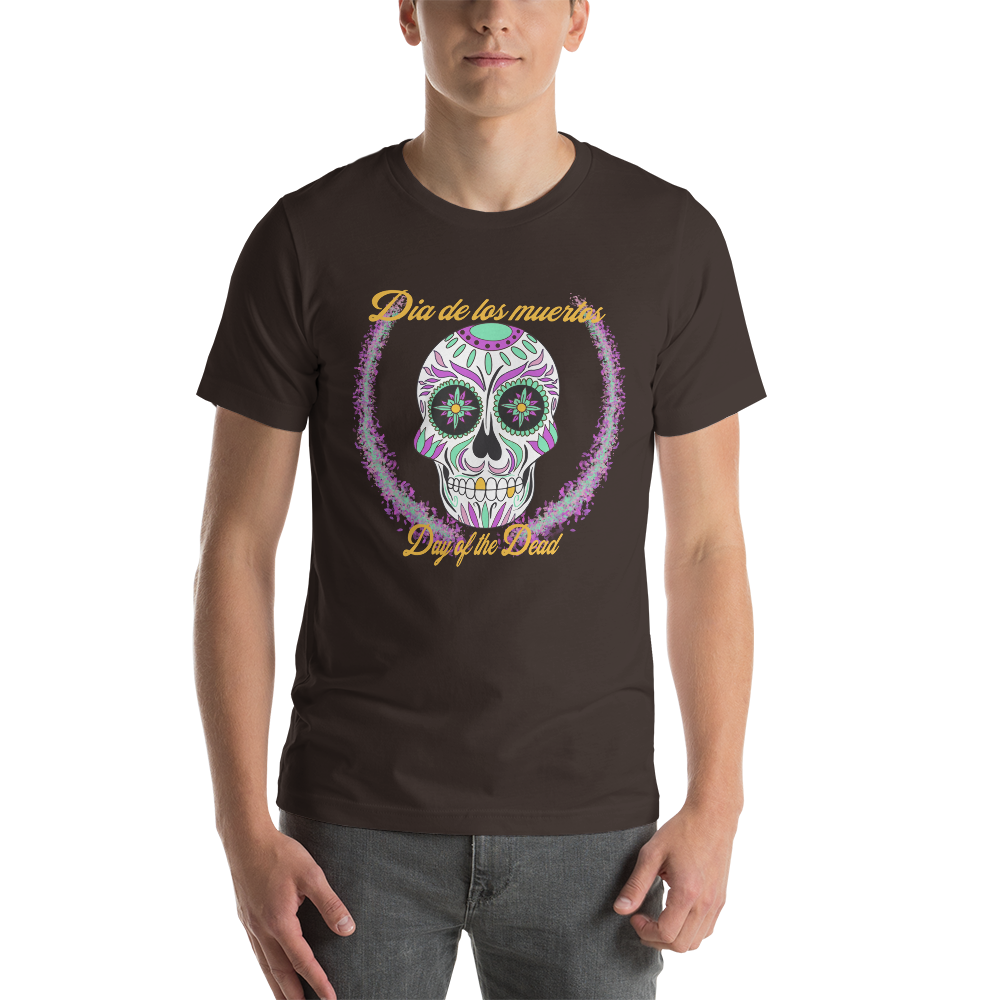 Day of the dead pink/teal Dia de los Muertos Unisex t-shirt