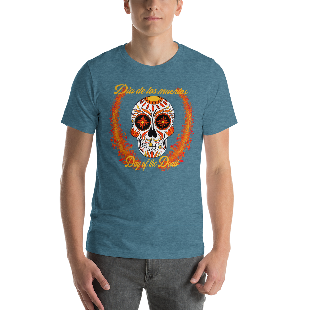 Day of the dead red/orange/yellow Unisex t-shirt