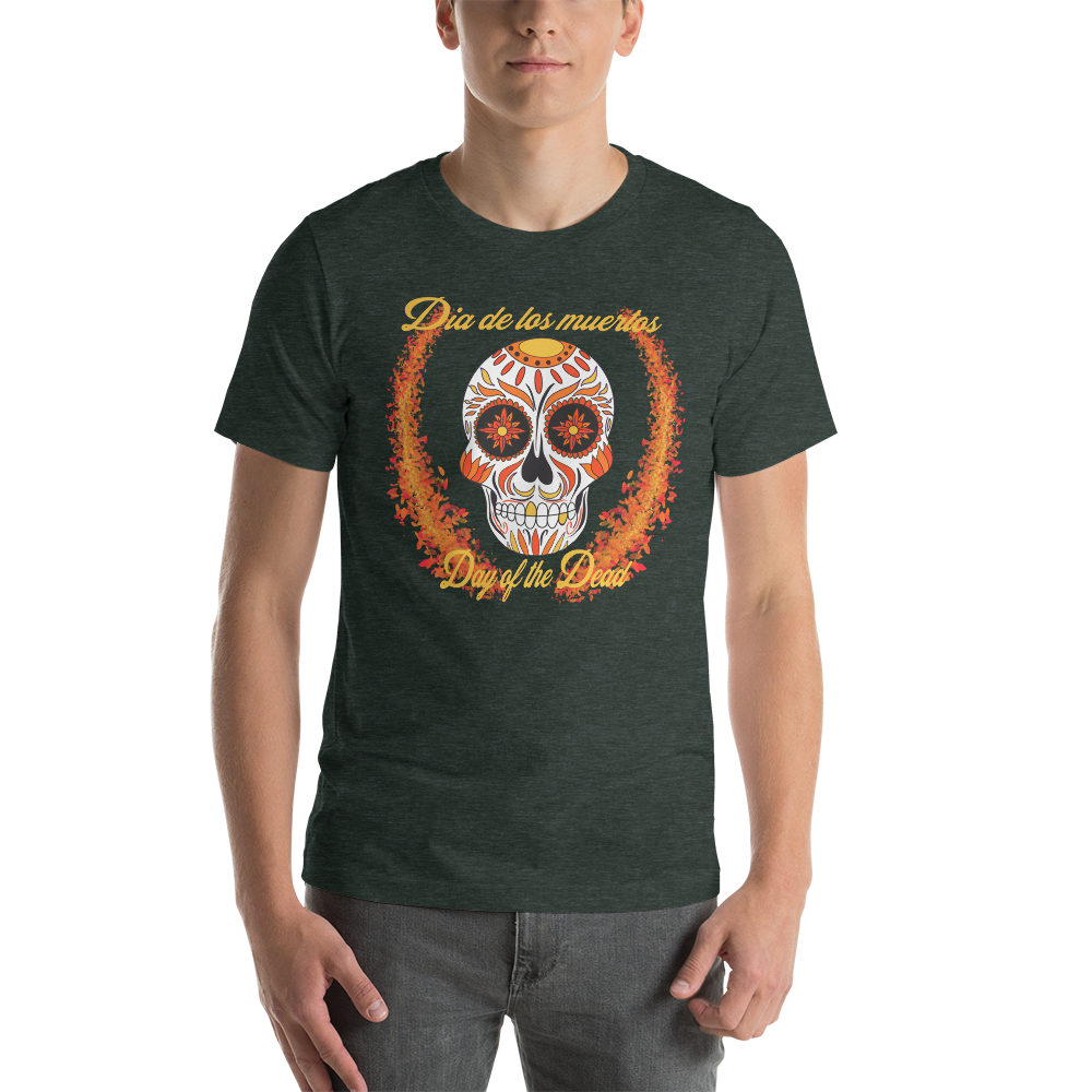 Day of the dead red/orange/yellow Unisex t-shirt