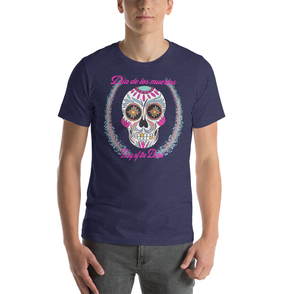 Day of the dead / Dia de los Muertos/ hot pink Unisex t-shirt