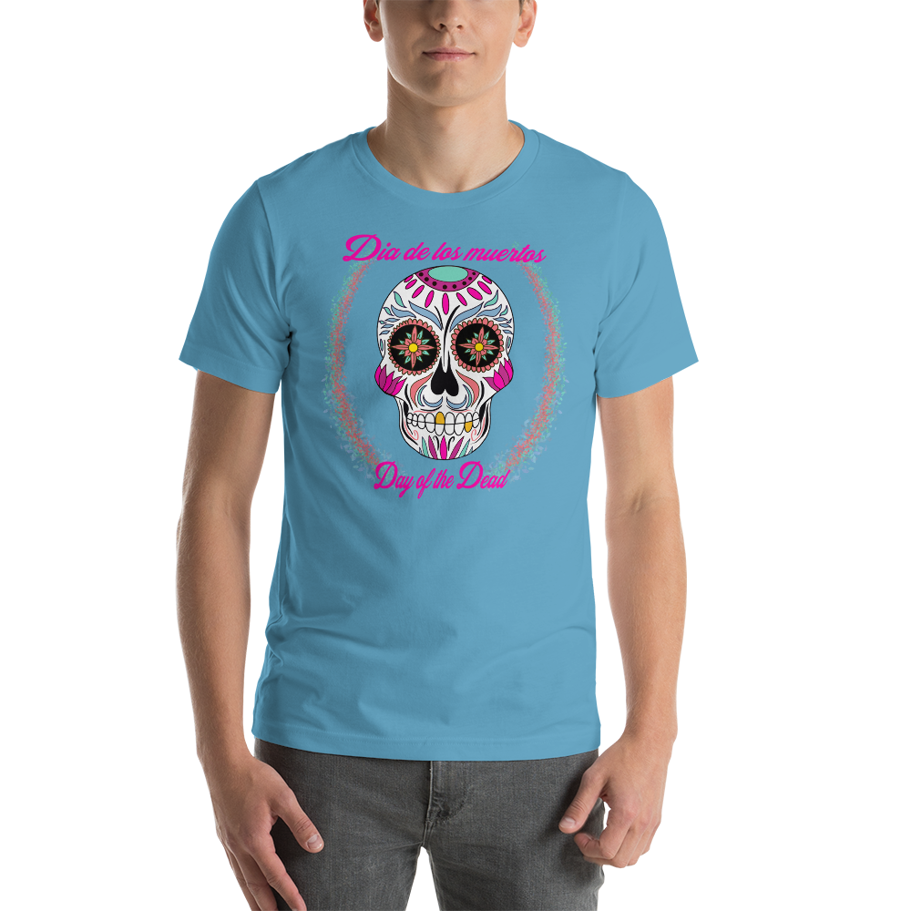 Day of the dead / Dia de los Muertos/ hot pink Unisex t-shirt