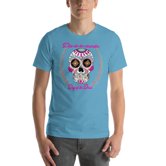 Day of the dead / Dia de los Muertos/ hot pink Unisex t-shirt