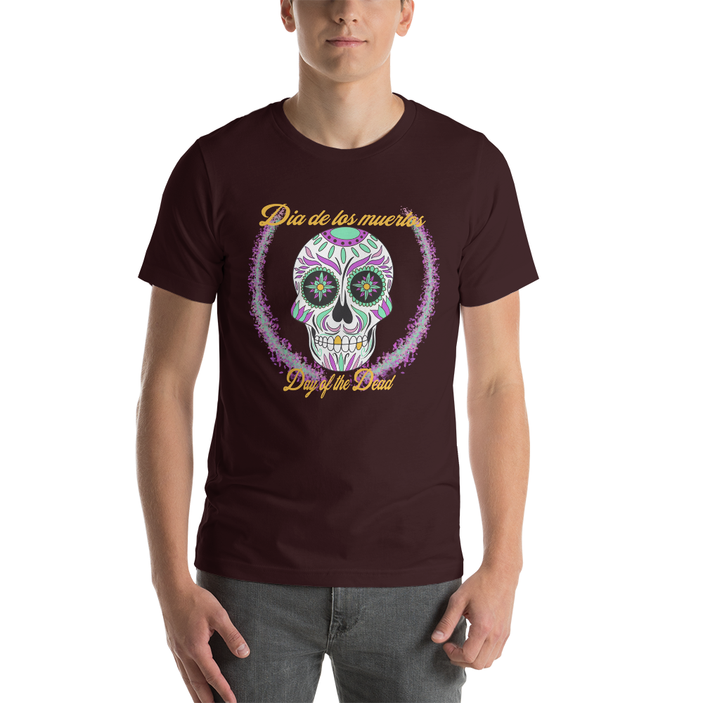 Day of the dead pink/teal Dia de los Muertos Unisex t-shirt