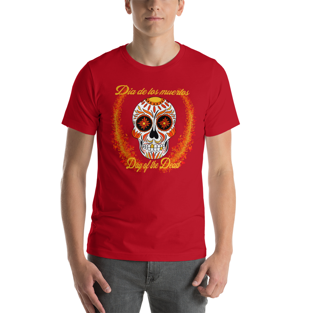 Day of the dead red/orange/yellow Unisex t-shirt