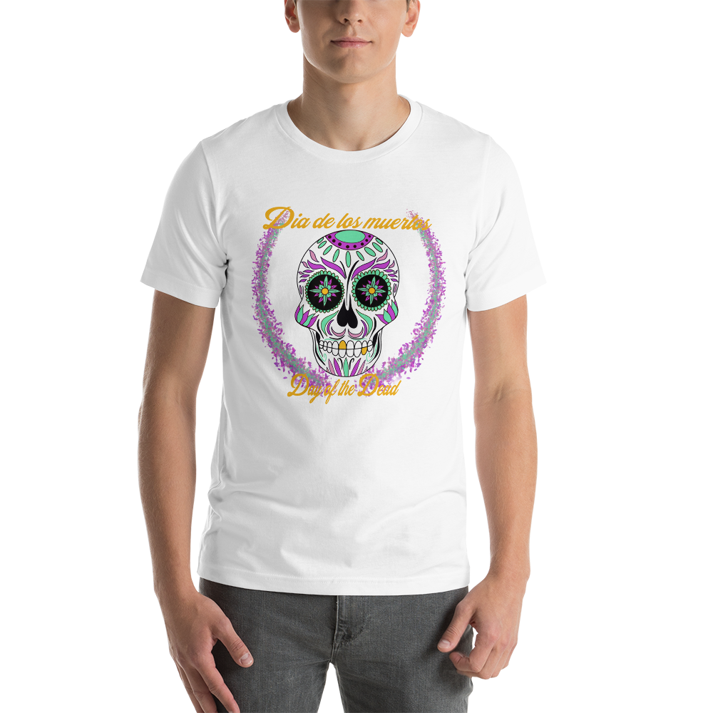 Day of the dead pink/teal Dia de los Muertos Unisex t-shirt