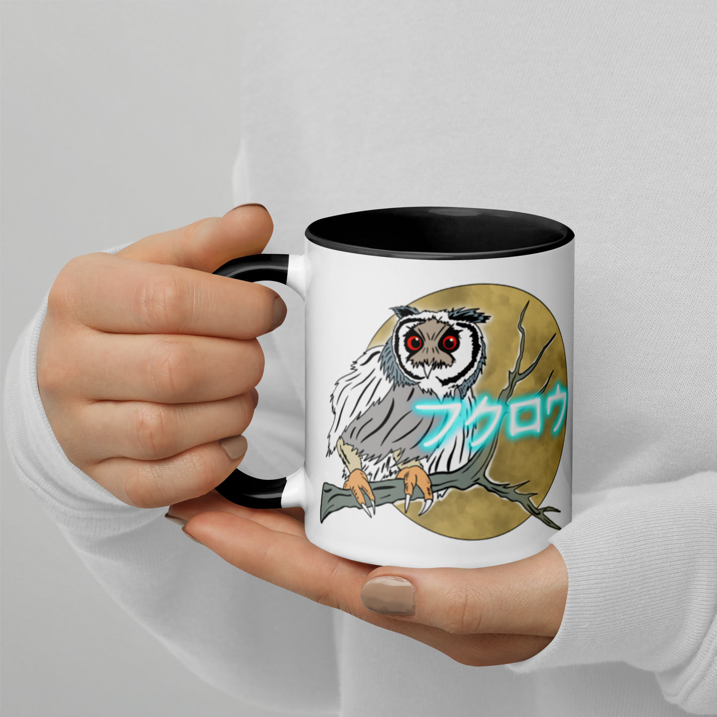Snow Owl “Japanese” Mug with Color Inside