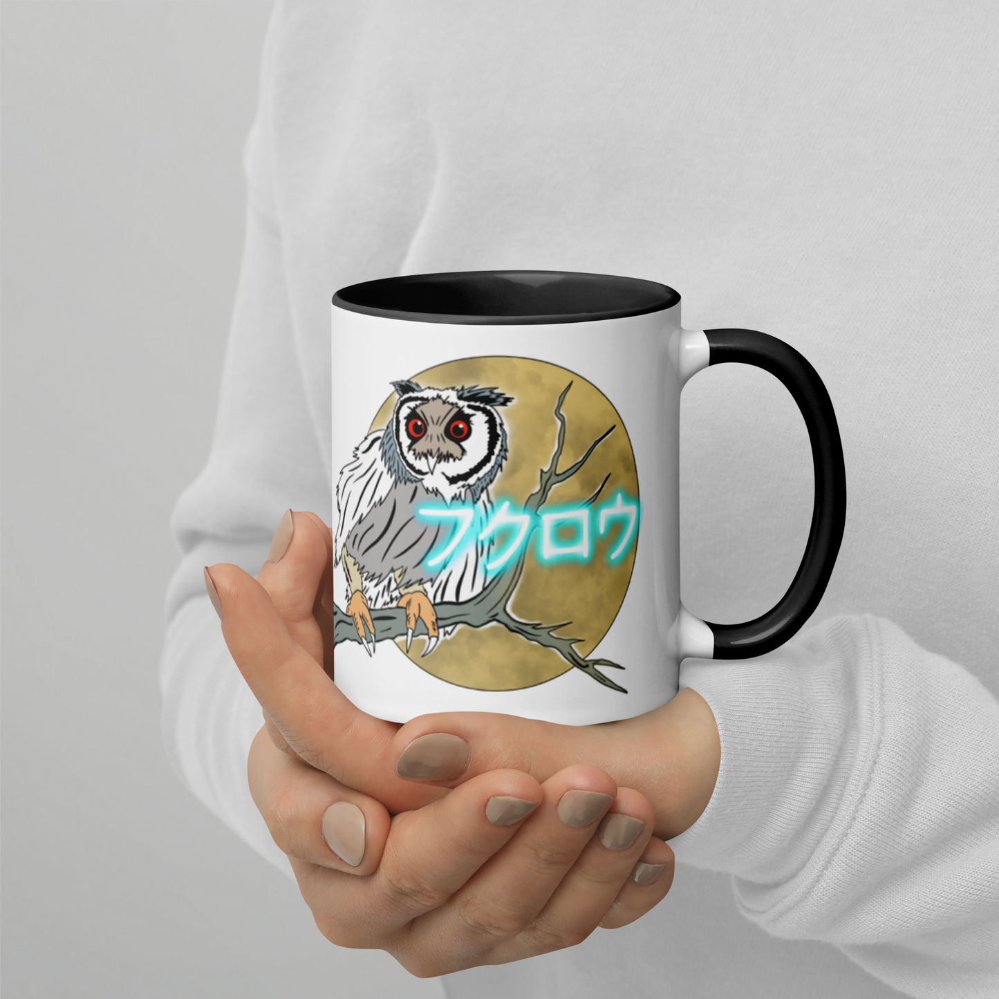 Snow Owl “Japanese” Mug with Color Inside