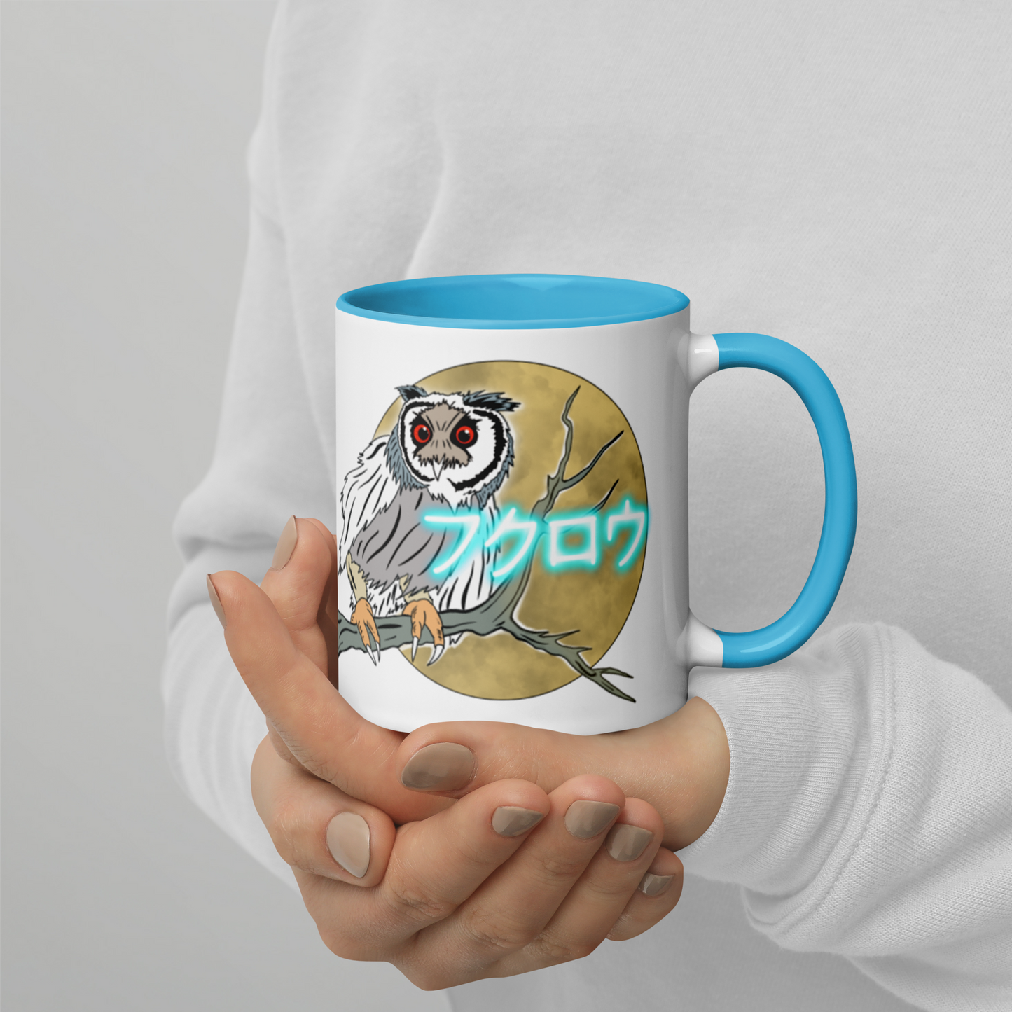 Snow Owl “Japanese” Mug with Color Inside