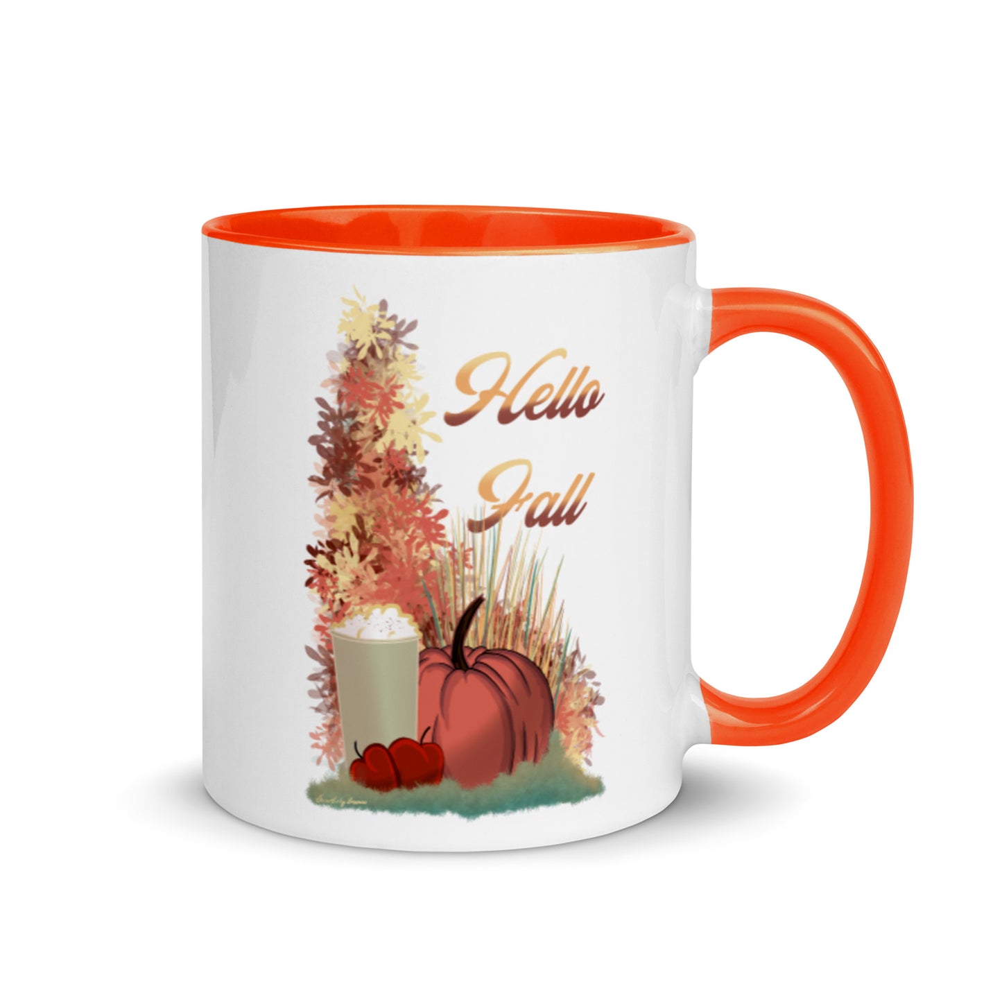 Hello fall Mug with Color Inside