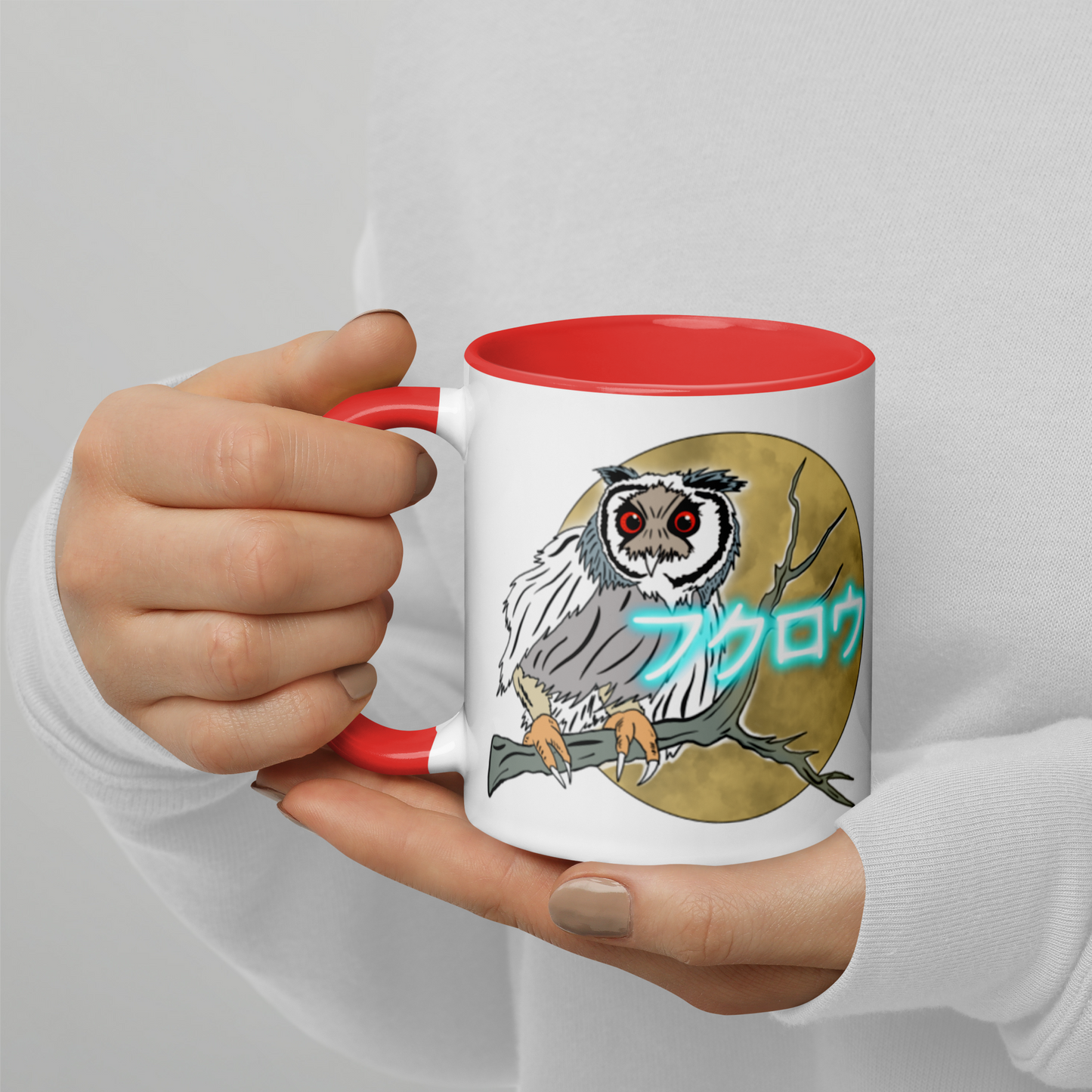 Snow Owl “Japanese” Mug with Color Inside