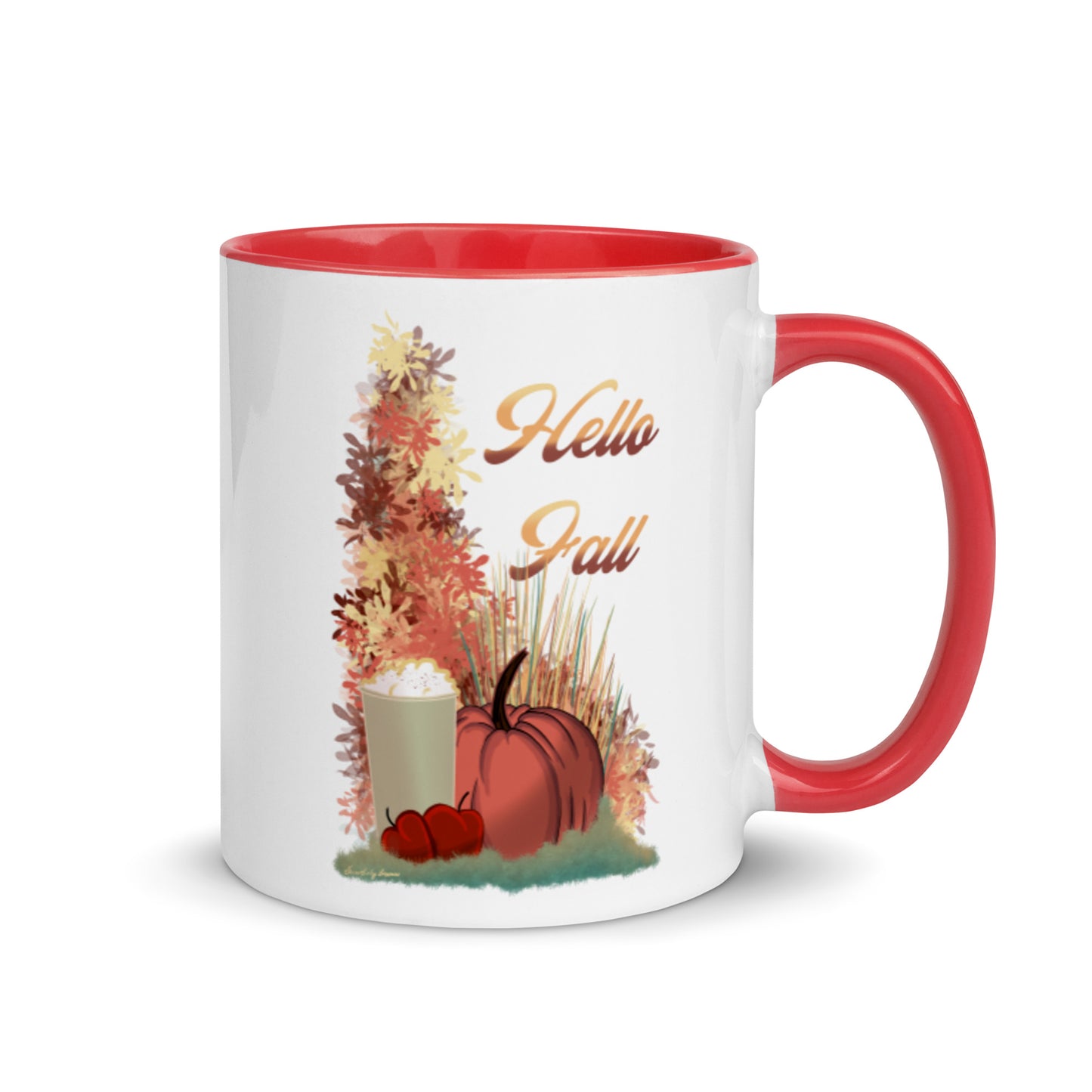 Hello fall Mug with Color Inside