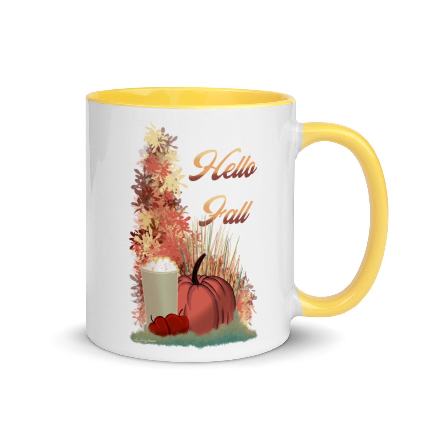 Hello fall Mug with Color Inside